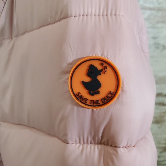 SAVE THE DUCK Blush Pink Giga Classic Puffer Coat - Picture 9 of 15